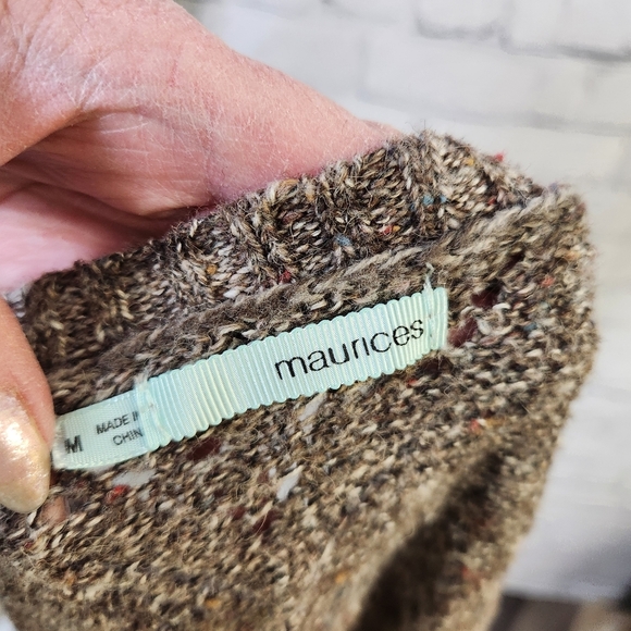 Maurices Women's Brown Knit Button Cardigan Down Sweater Top Size Medium - Picture 5 of 10